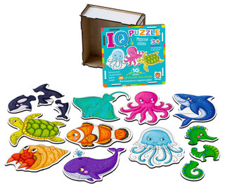 Морская сказка. IQ Пазл деревянный, 3+ 3