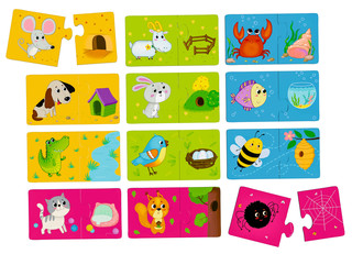 Чей это домик? IQ Пазл деревянный, 2+ 2