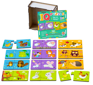 Чей это малыш? IQ Пазл деревянный, 2+ 3