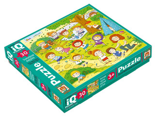 Весёлые малыши. IQ Пазл для малышей 30 элементов, 3+ 5
