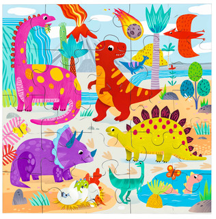 Динозавры. IQ Пазл МАКСИ, 25 элементов, 2+ 2