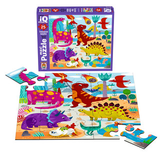 Динозавры. IQ Пазл МАКСИ, 25 элементов, 2+ 3