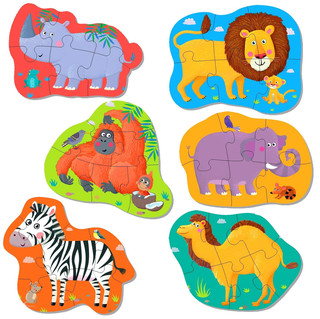 Африка и Азия. IQ Пазл Напольный, 3+ 2