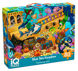 Царство синего моря. IQ Пазл с развивающей игрой 80 элементов...