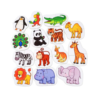 IQ-пазлы. Вот такой зоопарк: 14 пазлов, 28 деталей 3