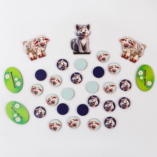 Настольная игра 6в1 'Волк и овцы', игра с шашками 8