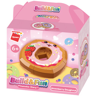 Конструктор Qman серия Build&Fun Cладости: Клубничный донат 32 детали 2