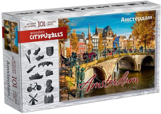 Пазл деревянный Citypuzzles Амстердам, 101 элемент