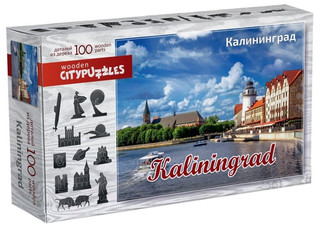 Пазл деревянный Citypuzzles Калининград, 100 деталей