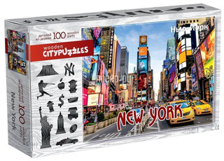 Пазл деревянный Citypuzzles Нью-Йорк, 100 деталей