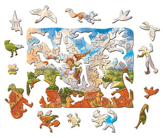 Фигурный пазл 'Нильс и дикие гуси' 2