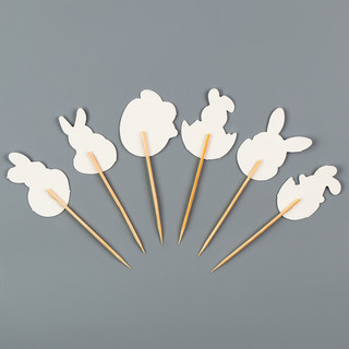 Шпажки «Пасхальные кролики», набор 6 шт 2