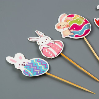 Шпажки «Пасхальные кролики», набор 6 шт 3