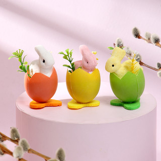 Набор для декора пасхальный «Зайчики» 3 шт., 4 x 11,5 x 6,5 см