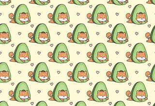 Обложка для паспорта Аниме «Many shiba inu avocado»