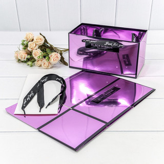 Пакет подарочный сборный, 12х12х23 см, сиреневый 2