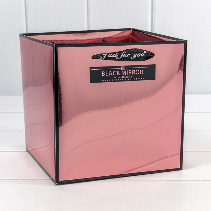 Пакет подарочный сборный 18х18х18 см, бронзовый