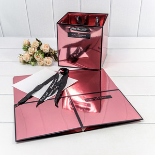 Пакет подарочный сборный 18х18х18 см, бронзовый 2