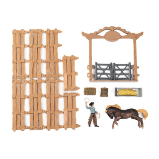 Набор фигурок KONIK «Загон для лошадей» 12
