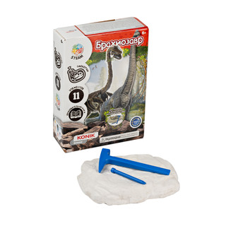 Раскопки ископаемых животных: Брахиозавр. Набор для экспериментов, KONIK Science 2