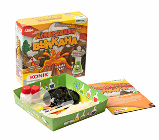 Извержение вулкана. Набор для детского экспериментов KONIK Science 4