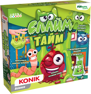 Слайм-тайм. Набор для детского экспериментов KONIK Science 1