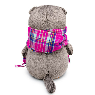 Басик в ярко-розовом шарфе, 19 см 3