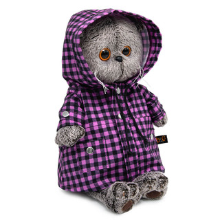 Басик в клетчатом плаще, 19 см 2