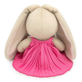 Зайка Ми в платье из жатой ткани с бантом, 15 см, артикул SidX-641 3