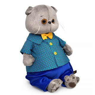 Басик в рубашке с ромбами и брюках, 19 см 2