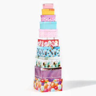 Коробка квадратная 'Шары', 14х14х8 см 3