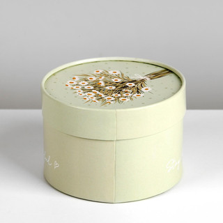 Коробка-цилиндр подарочная «Ромашки», 13 х 9 см 2