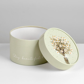 Коробка-цилиндр подарочная «Ромашки», 13 х 9 см 3