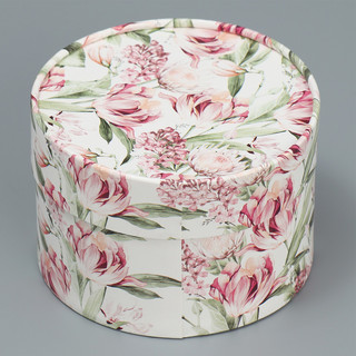 Коробка-цилиндр подарочная «Цветы», 13 х 8,5 см 2