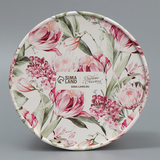 Коробка-цилиндр подарочная «Цветы», 13 х 8,5 см 5