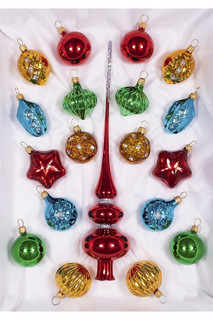 Набор елочных украшений 'Малыш-1' с верхушкой, стекло, артику...