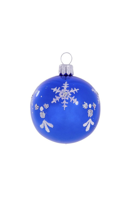 Шар 'Снежинка', стекло, 5 см, артикул С 2234