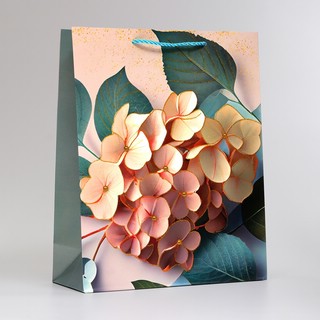 Пакет подарочный ламинированный «Flowers», 26х32х10 см 1