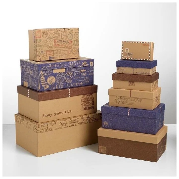 Коробка прямоугольная «Почта», крафтовая, 12х7х4 см