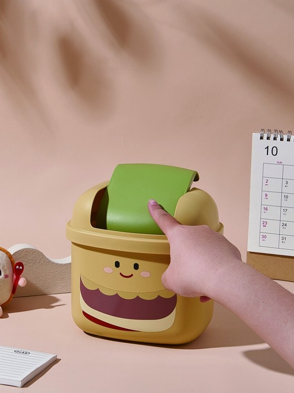 Мусорное ведро настольное 'Гамбургер', бежевый