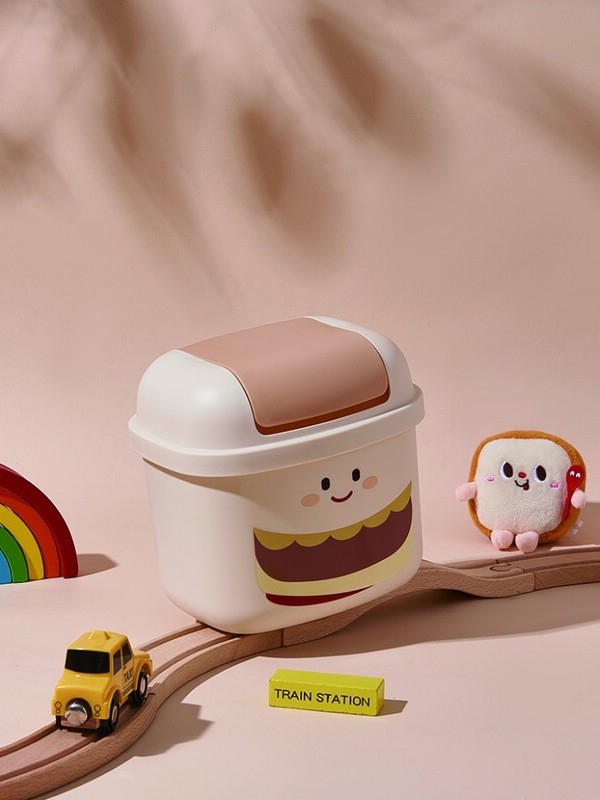 Мусорное ведро настольное 'Гамбургер', белый