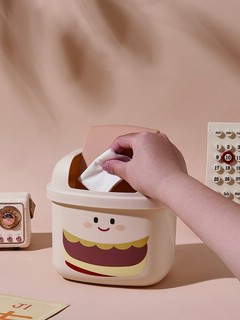 Мусорное ведро настольное 'Гамбургер', белый 2