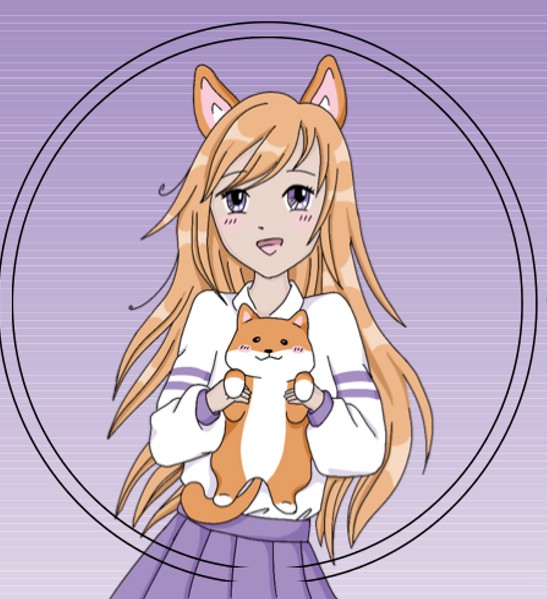 Попсокет 'Anume girl and foxy' (аниме)