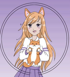 Попсокет 'Anume girl and foxy' (аниме)