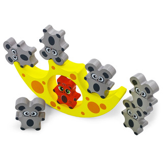 Балансир 'Кошки-мышки', 8 деталей, 12 карточек с заданиями, дерево, Alatoys 5