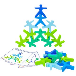 Балансир 'Акробаты', 21 фигурка, монтессори-игра, дерево, Alatoys 6