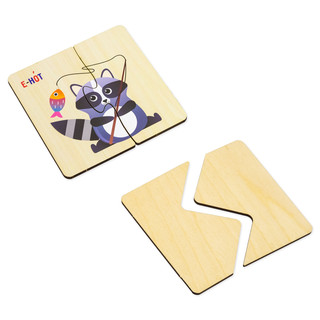 Пазл для малышей 'Зверушки' половинки, деревянный, Alatoys 9