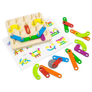 Математический планшет 'Геоборд' 32 детали, буклет с заданиями, Alatoys 7