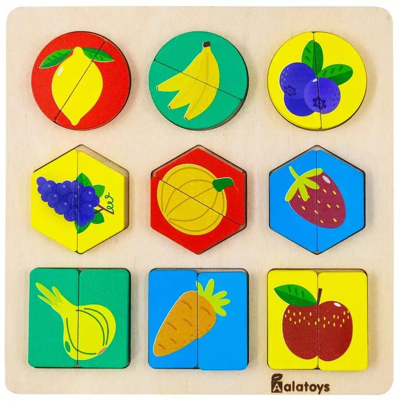 Сортер 'Геометрические фигуры', дерево, Alatoys