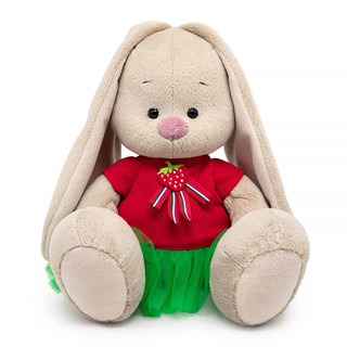 Зайка Ми в комбинированном платье с земляничкой, 18 см, Budi Basa 1